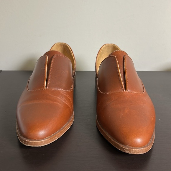 NISOLO Emma dOrsay Oxford 2 Shoe Leather Brandy Brown Slip On Sz 8.5 - Picture 6 of 13